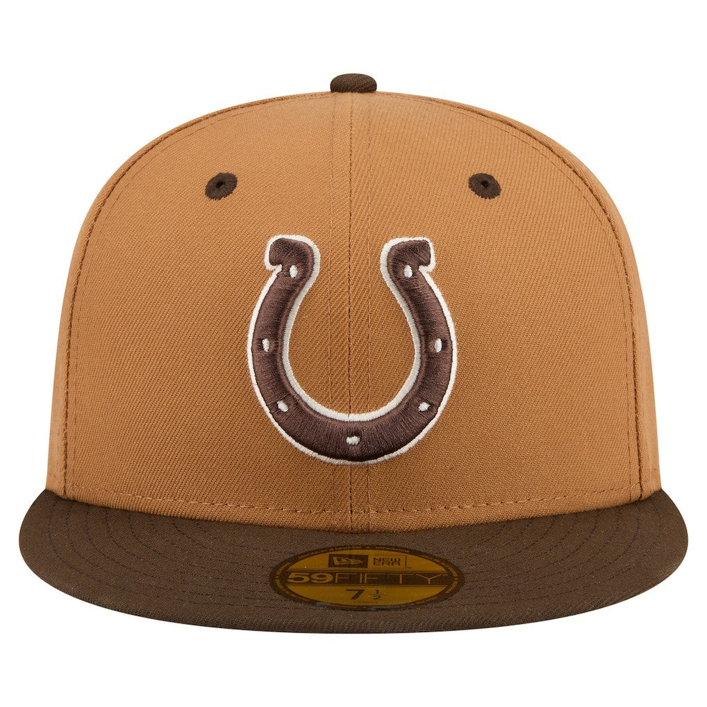 Indianapolis Colts New Era Two-Tone Walnut 59FIFTY Fitted Hat Light Brown/Dark Brown | NFL