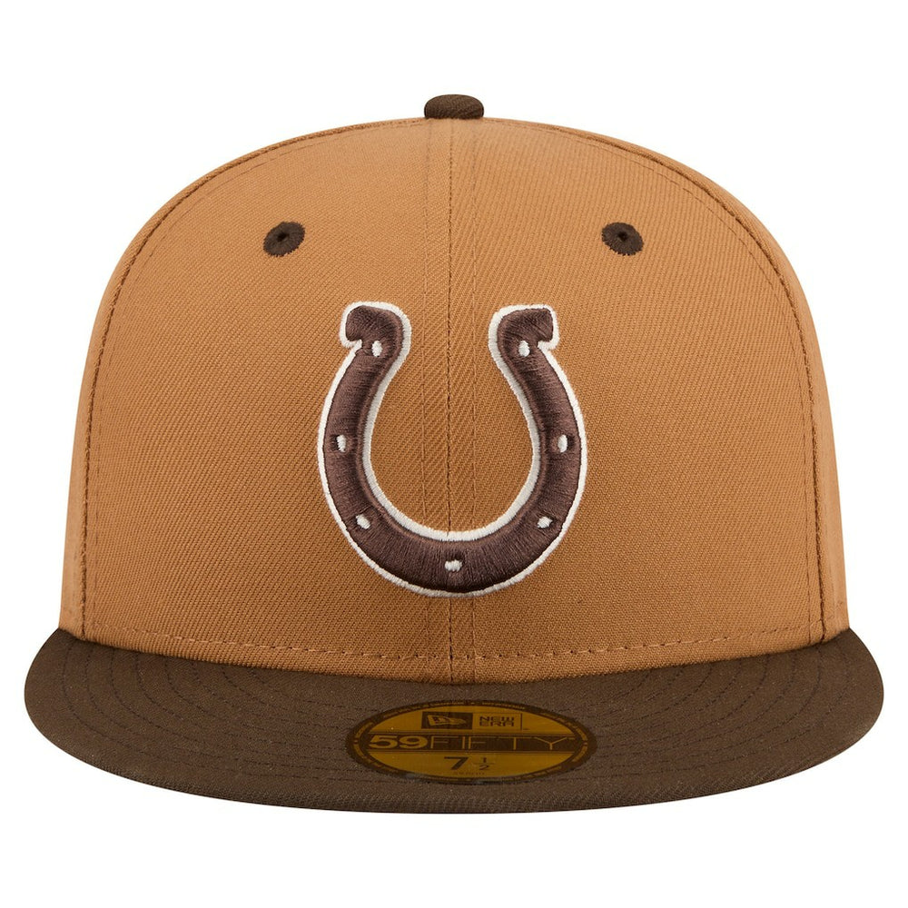 Indianapolis Colts New Era Two-Tone Walnut 59FIFTY Fitted Hat Light Brown/Dark Brown | NFL