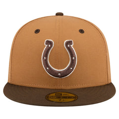 Indianapolis Colts New Era Two-Tone Walnut 59FIFTY Fitted Hat Light Brown/Dark Brown | NFL