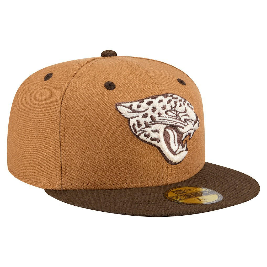 Jacksonville Jaguars New Era Two-Tone Walnut 59FIFTY Fitted Hat Light Brown/Dark Brown | NFL