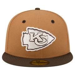Kansas City Chiefs New Era Two-Tone Walnut 59FIFTY Fitted Hat Light Brown/Dark Brown | NFL