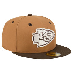 Kansas City Chiefs New Era Two-Tone Walnut 59FIFTY Fitted Hat Light Brown/Dark Brown | NFL