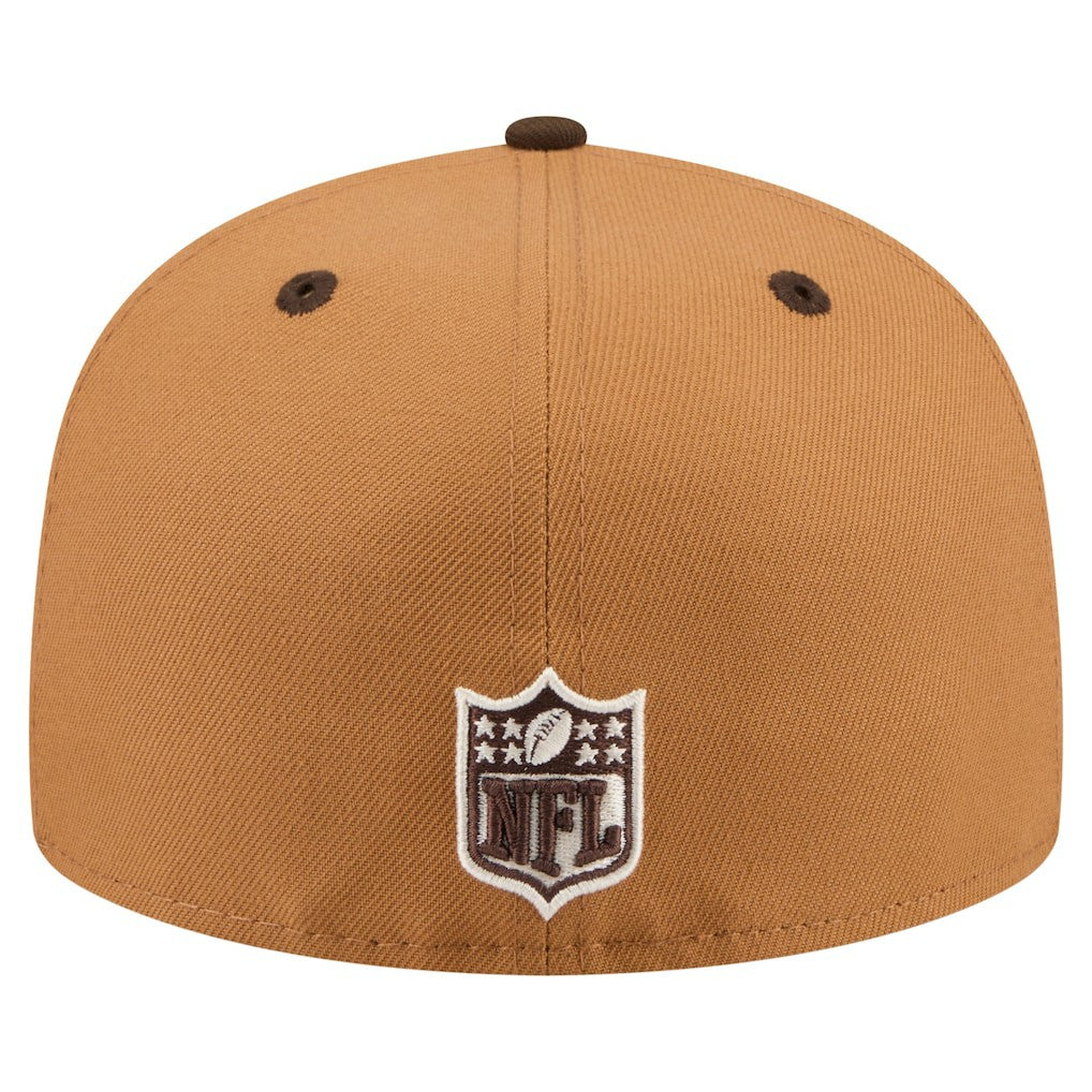 Miami Dolphins New Era Two-Tone Walnut 59FIFTY Fitted Hat Light Brown/Dark Brown | NFL