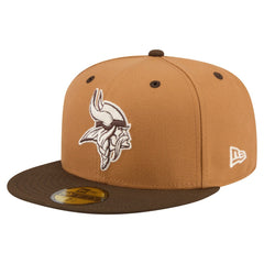 Minnesota Vikings New Era Two-Tone Walnut 59FIFTY Fitted Hat Light Brown/Dark Brown | NFL