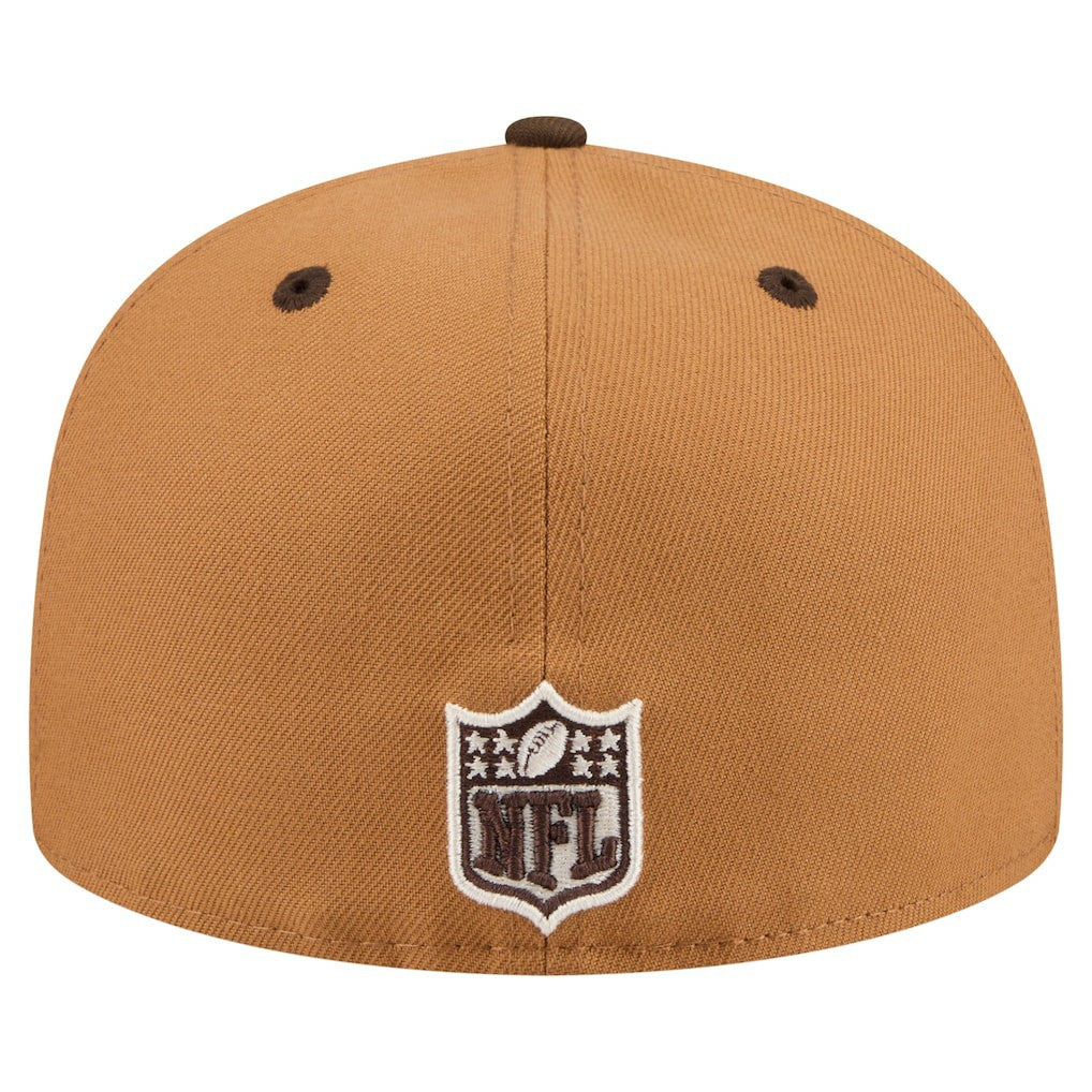 Minnesota Vikings New Era Two-Tone Walnut 59FIFTY Fitted Hat Light Brown/Dark Brown | NFL