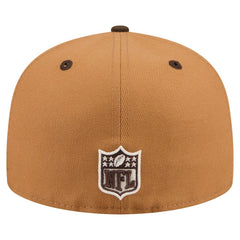 New England Patriots New Era Two-Tone Walnut 59FIFTY Fitted Hat Light Brown/Dark Brown | NFL