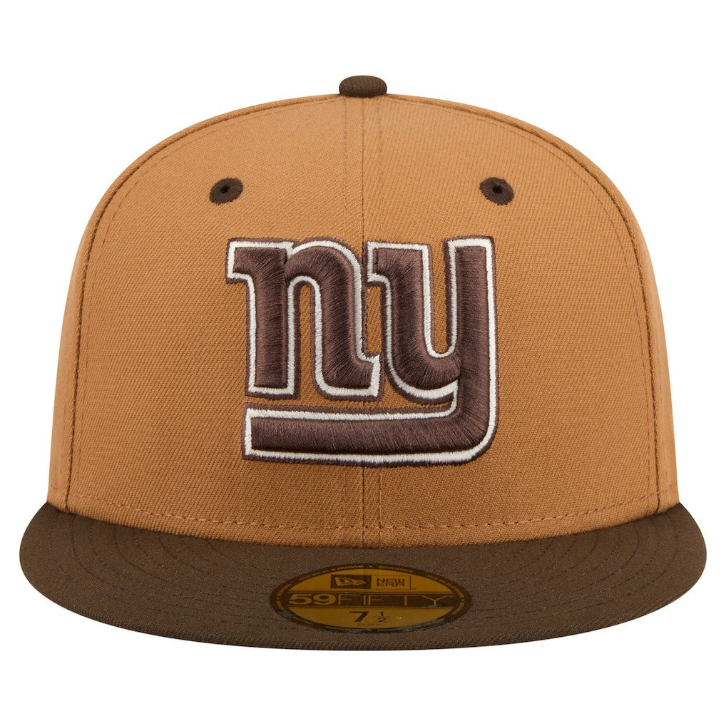 New York Giants New Era Two-Tone Walnut 59FIFTY Fitted Hat Light Brown/Dark Brown | NFL