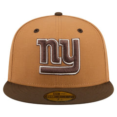 New York Giants New Era Two-Tone Walnut 59FIFTY Fitted Hat Light Brown/Dark Brown | NFL