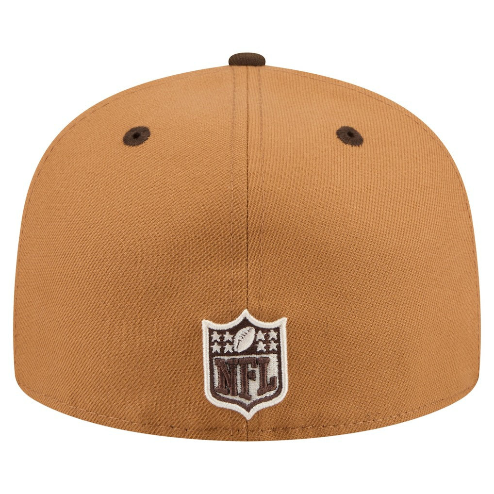 New York Giants New Era Two-Tone Walnut 59FIFTY Fitted Hat Light Brown/Dark Brown | NFL