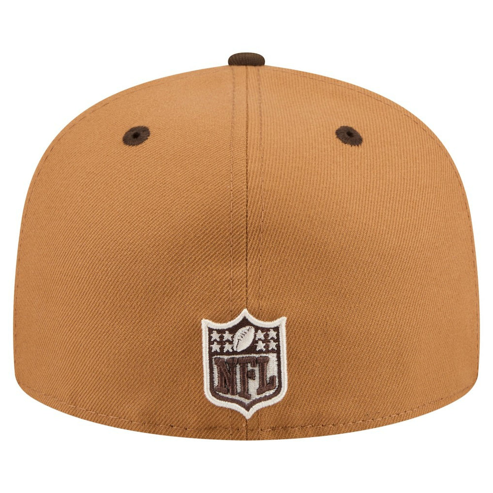 New York Giants New Era Two-Tone Walnut 59FIFTY Fitted Hat Light Brown/Dark Brown | NFL