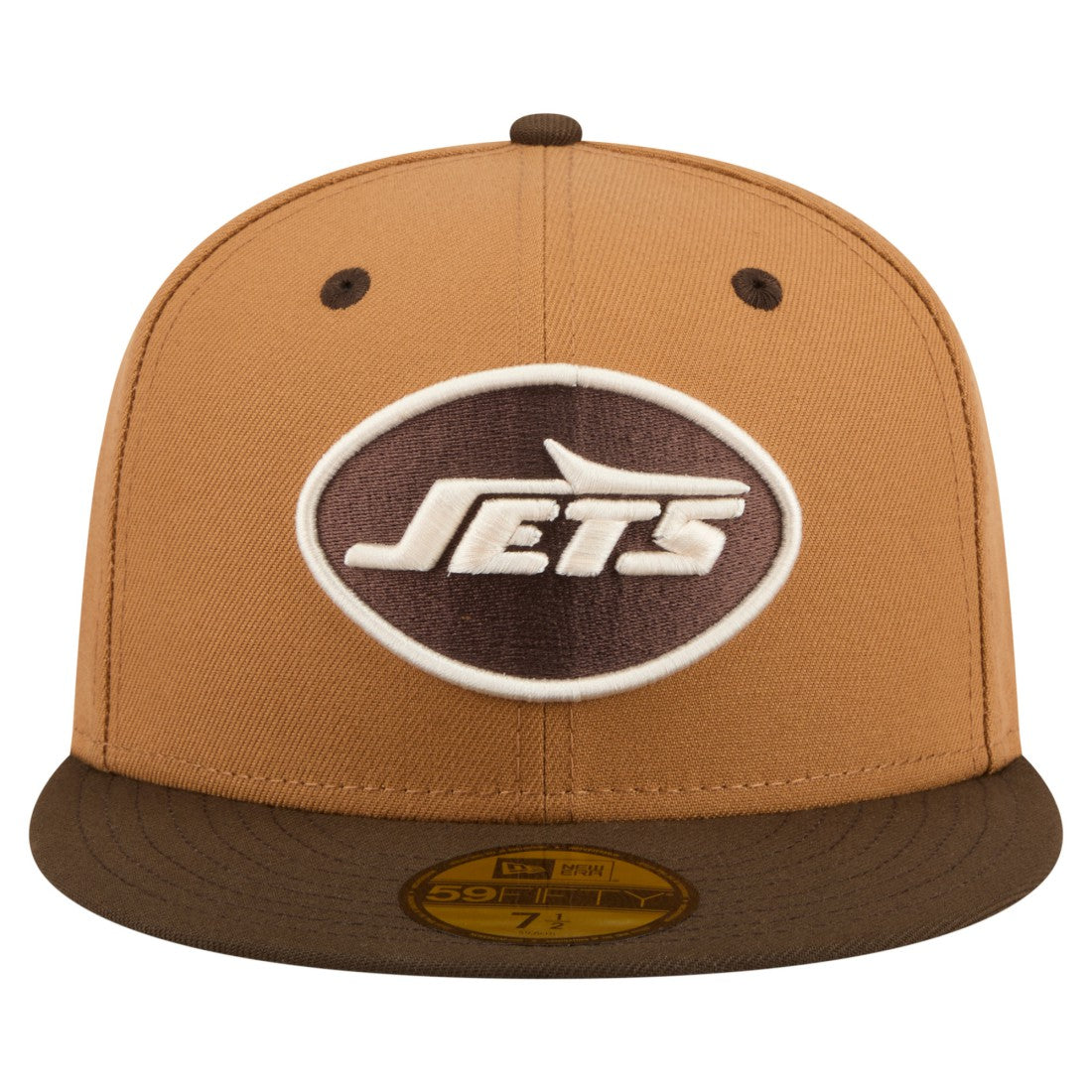 New York Jets New Era Two-Tone Walnut 59FIFTY Fitted Hat Light Brown/Dark Brown | NFL