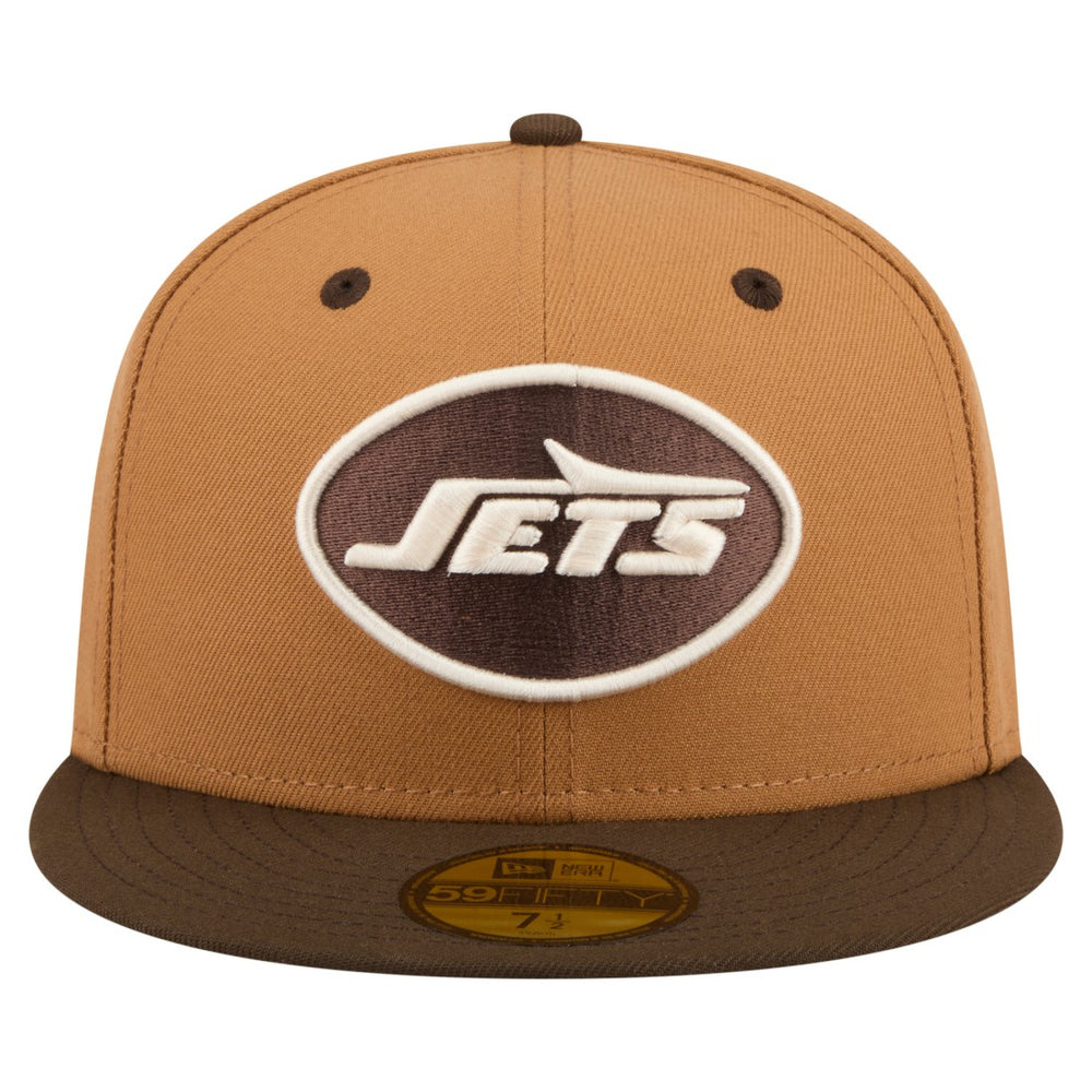 New York Jets New Era Two-Tone Walnut 59FIFTY Fitted Hat Light Brown/Dark Brown | NFL