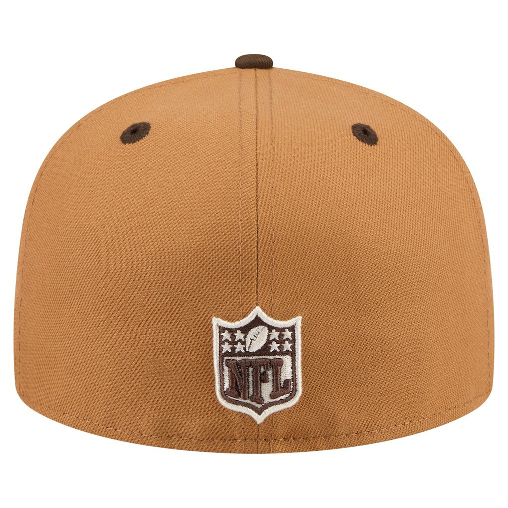 Philadelphia Eagles New Era Two-Tone Walnut 59FIFTY Fitted Hat Light Brown/Dark Brown | NFL