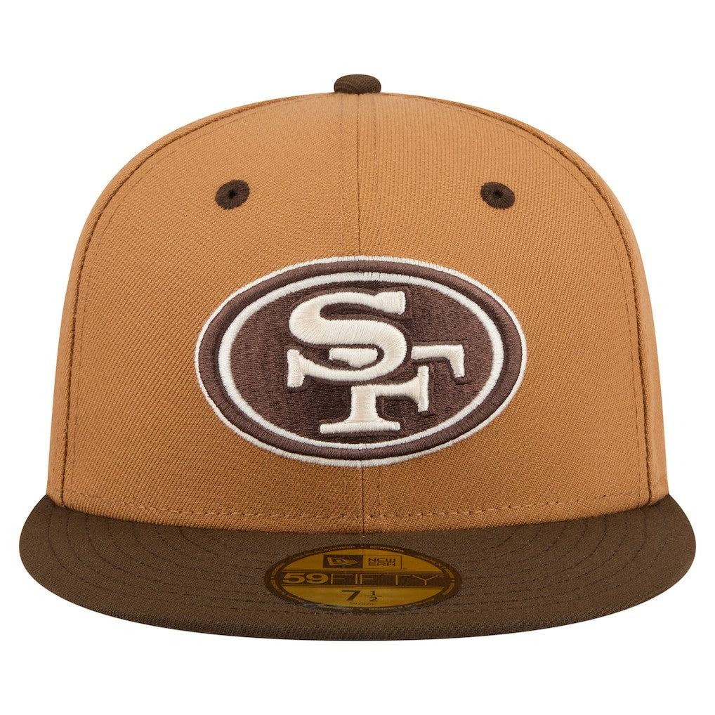 San Francisco 49ers New Era Two-Tone Walnut 59FIFTY Fitted Hat Light Brown/Dark Brown | NFL