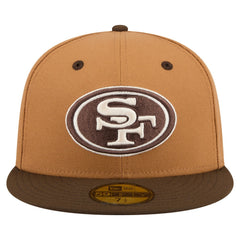 San Francisco 49ers New Era Two-Tone Walnut 59FIFTY Fitted Hat Light Brown/Dark Brown | NFL