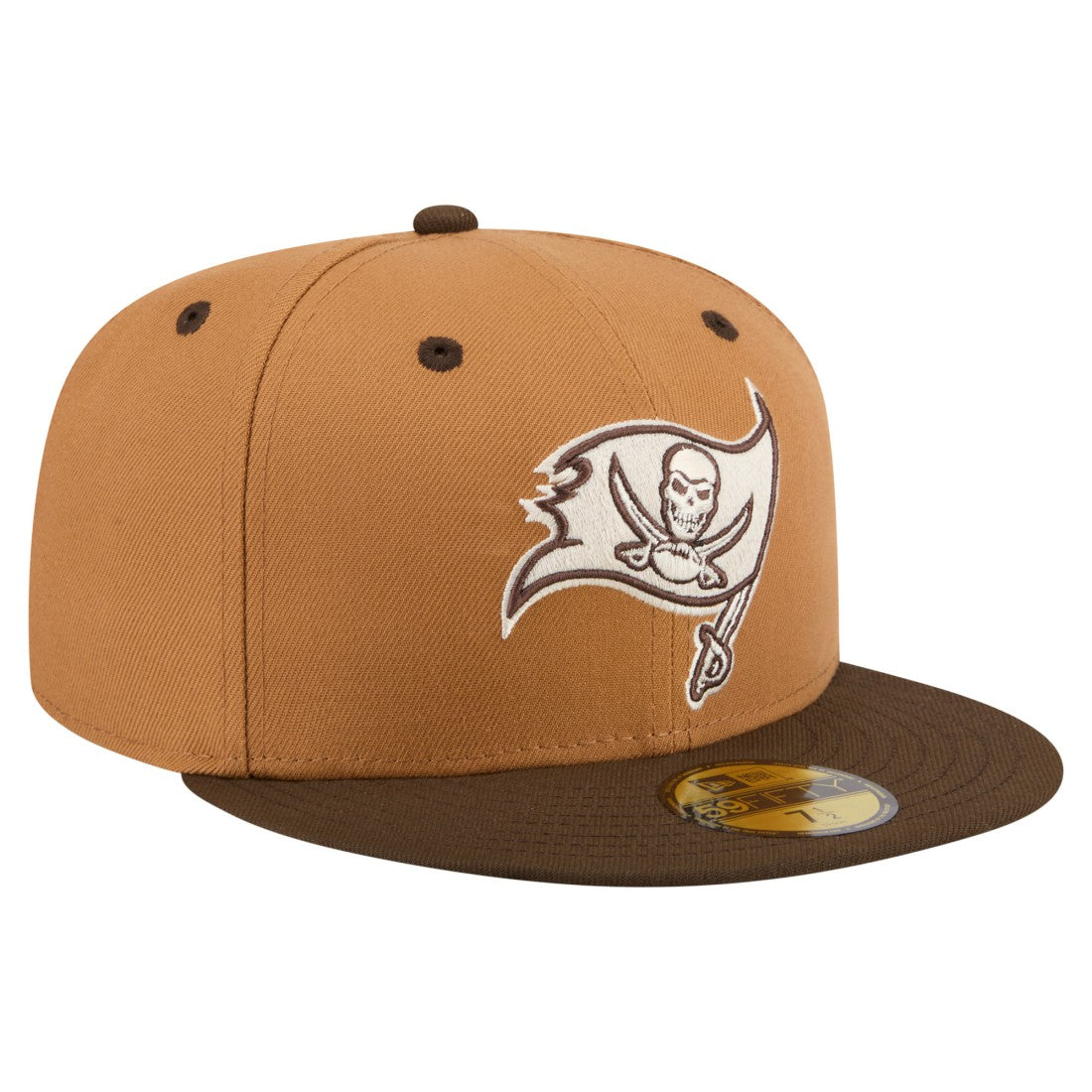 Tampa Bay Buccaneers New Era Two-Tone Walnut 59FIFTY Fitted Hat Light Brown/Dark Brown | NFL