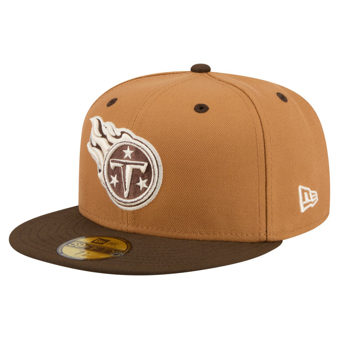 Tennessee Titans New Era Two-Tone Walnut 59FIFTY Fitted Hat Light Brown/Dark Brown | NFL