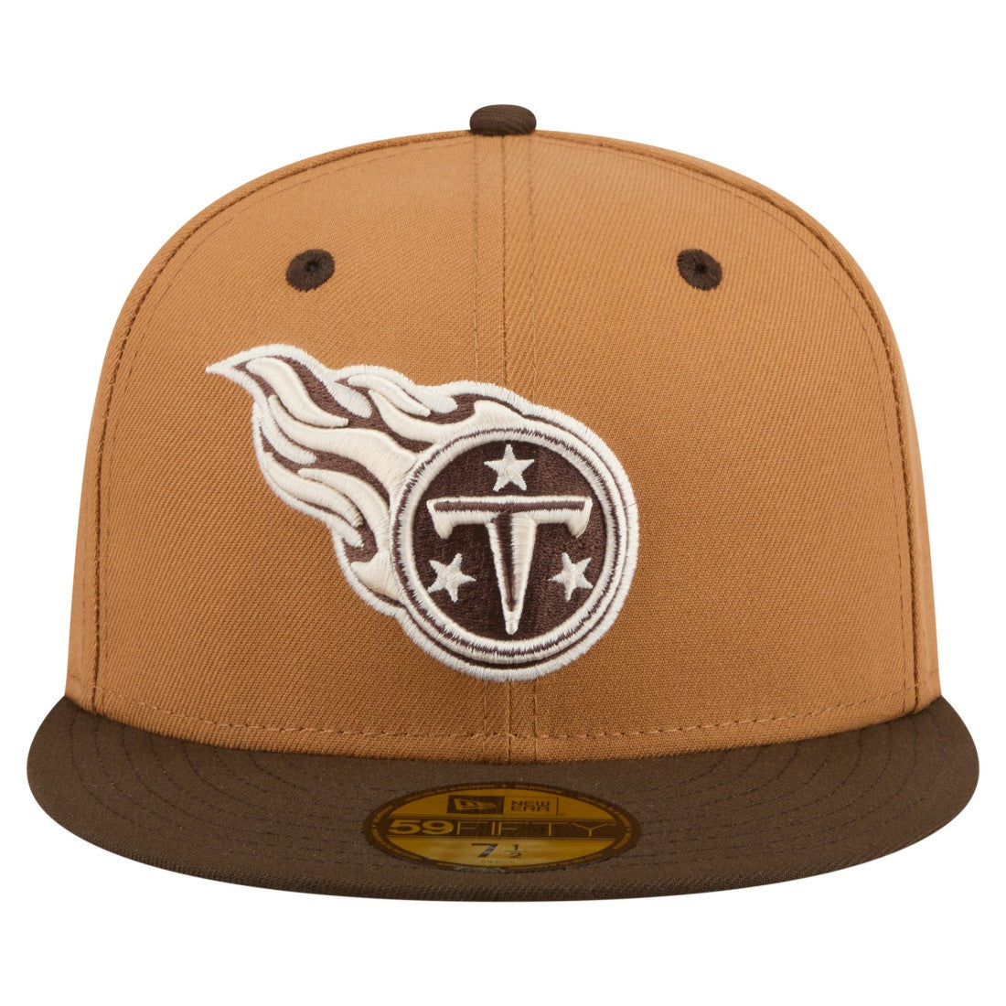 Tennessee Titans New Era Two-Tone Walnut 59FIFTY Fitted Hat Light Brown/Dark Brown | NFL