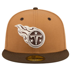 Tennessee Titans New Era Two-Tone Walnut 59FIFTY Fitted Hat Light Brown/Dark Brown | NFL