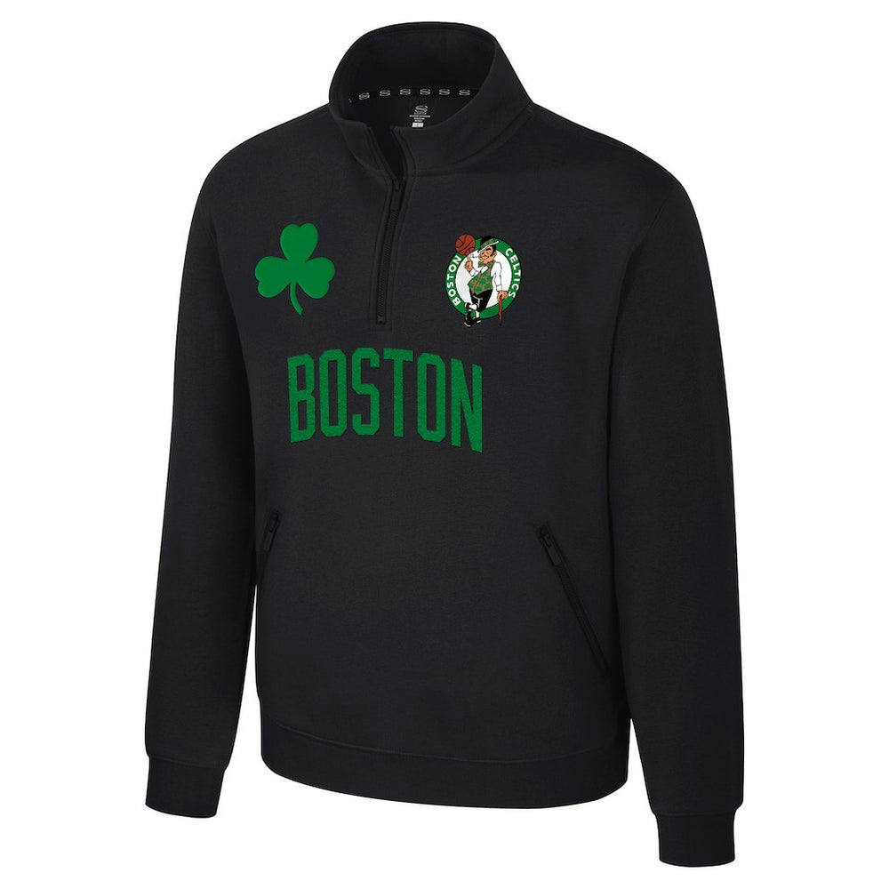 Boston Celtics Stadium Essentials Unisex First Team Trainer Quarter-Zip Pullover Black - NBA
