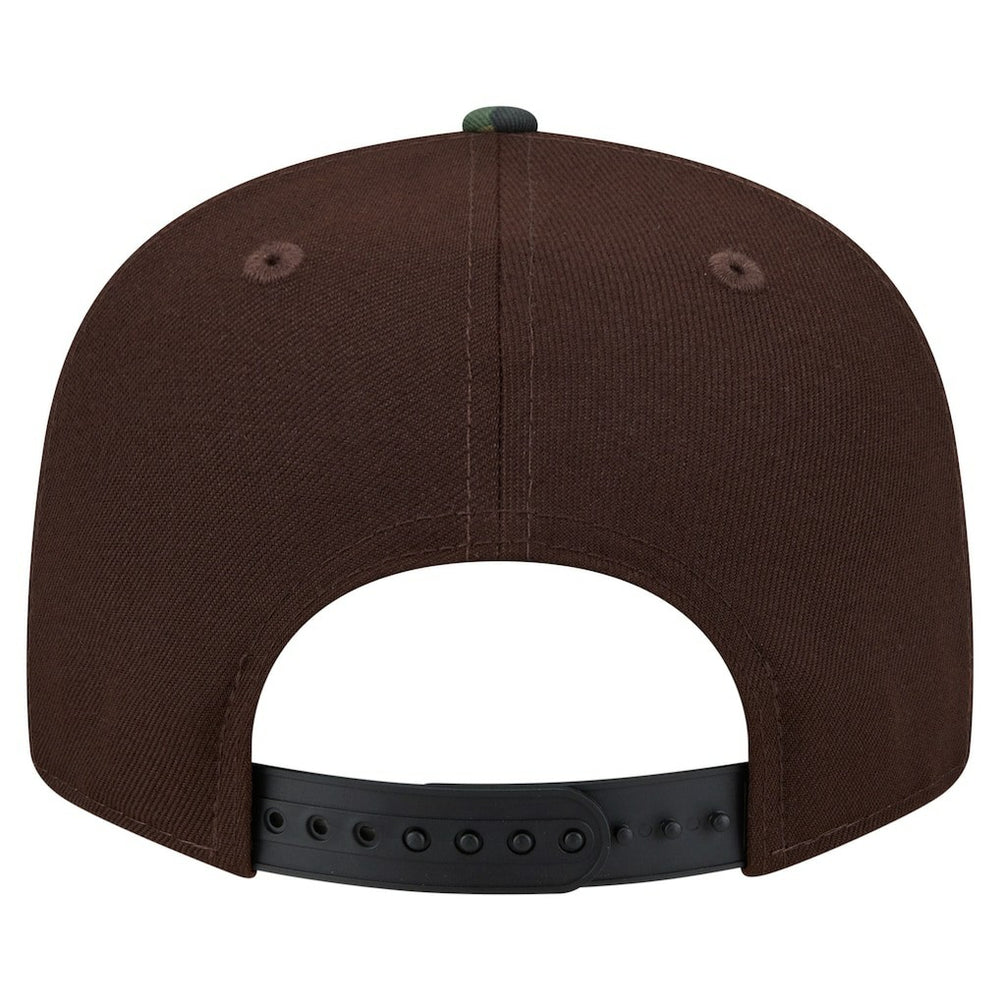 Miami Dolphins Adult Burnt Wood Camo 9FIFTY Snapback Hat Dark Brown | NFL