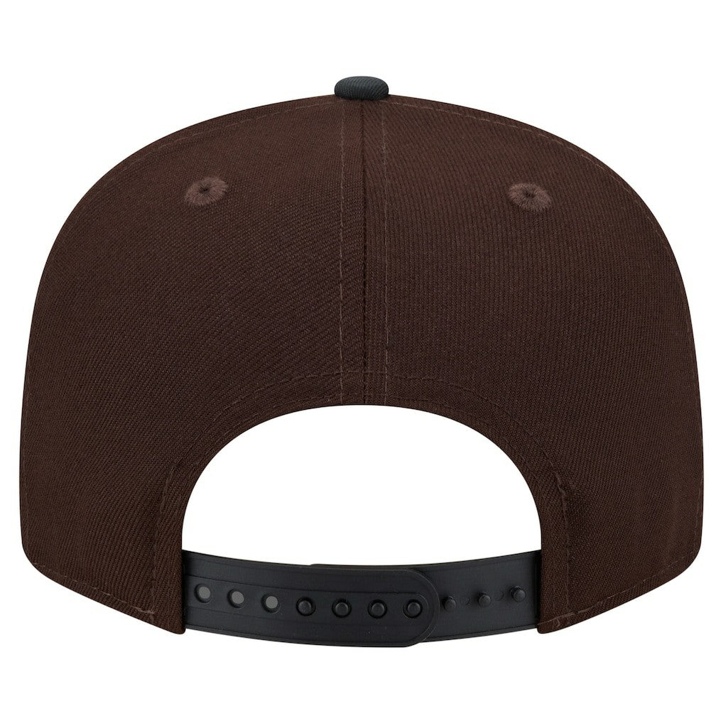 New England Patriots Adult Burnt Wood Camo 9FIFTY Snapback Hat Dark Brown | NFL