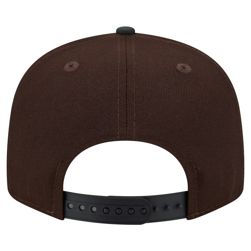New England Patriots Adult Burnt Wood Camo 9FIFTY Snapback Hat Dark Brown | NFL
