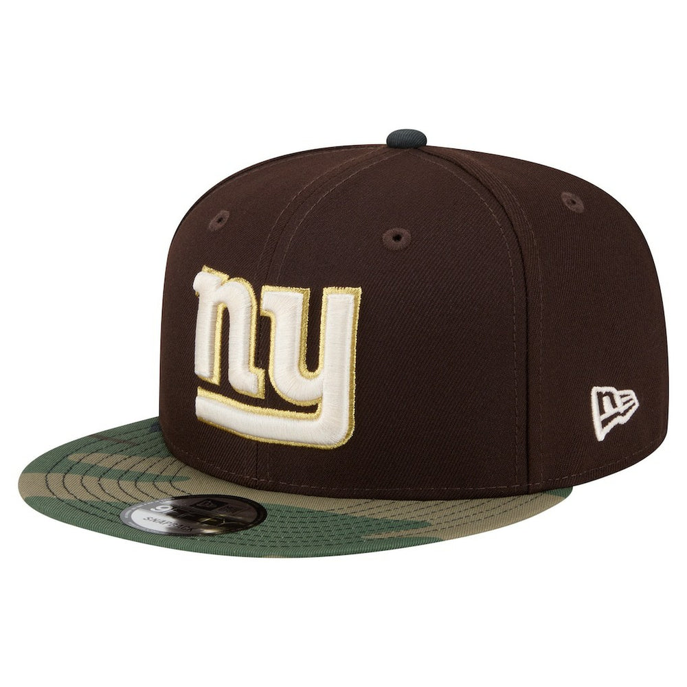 New York Giants Adult Burnt Wood Camo 9FIFTY Snapback Hat Dark Brown | NFL