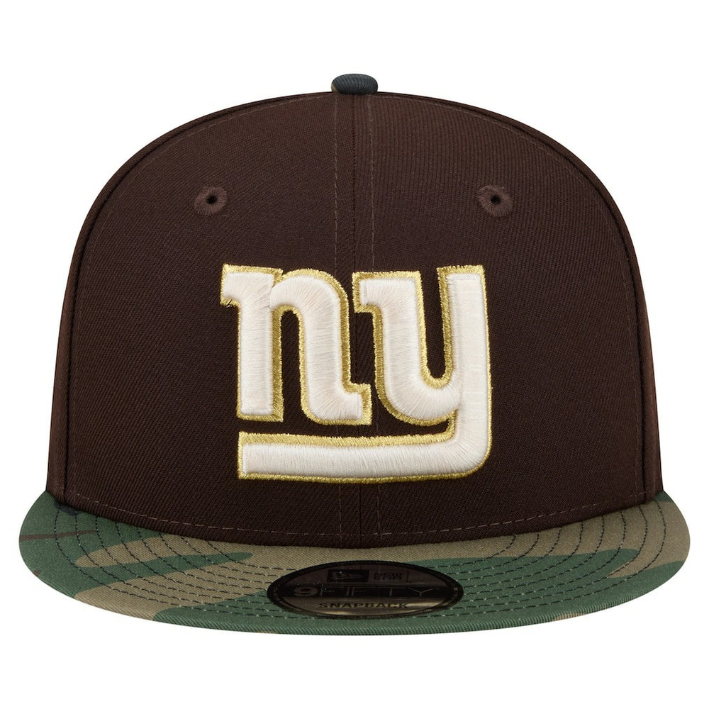 New York Giants Adult Burnt Wood Camo 9FIFTY Snapback Hat Dark Brown | NFL