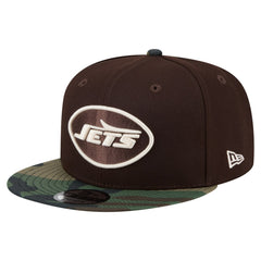 New York Jets Adult Burnt Wood Camo 9FIFTY Snapback Hat Dark Brown | NFL