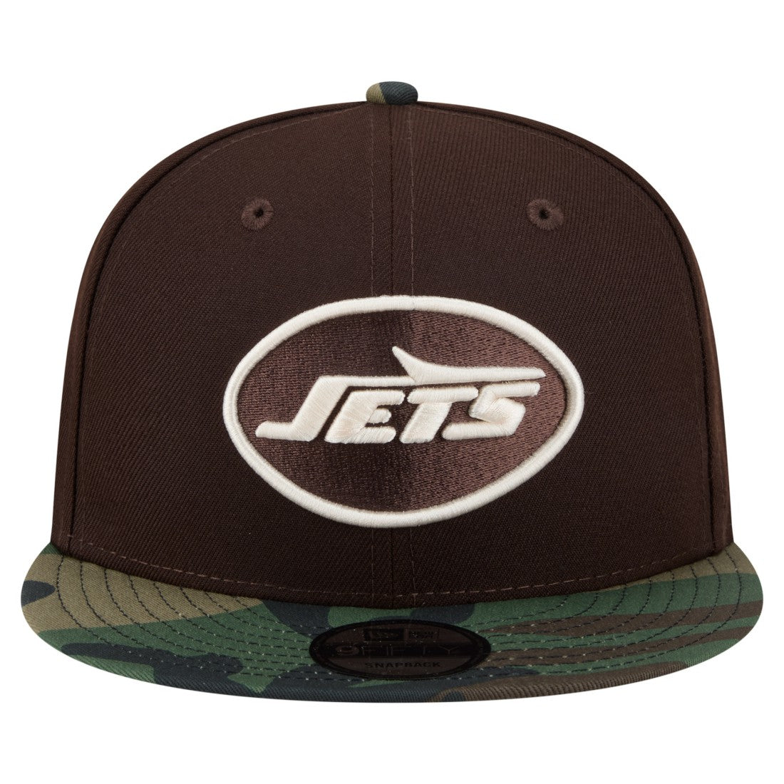 New York Jets Adult Burnt Wood Camo 9FIFTY Snapback Hat Dark Brown | NFL