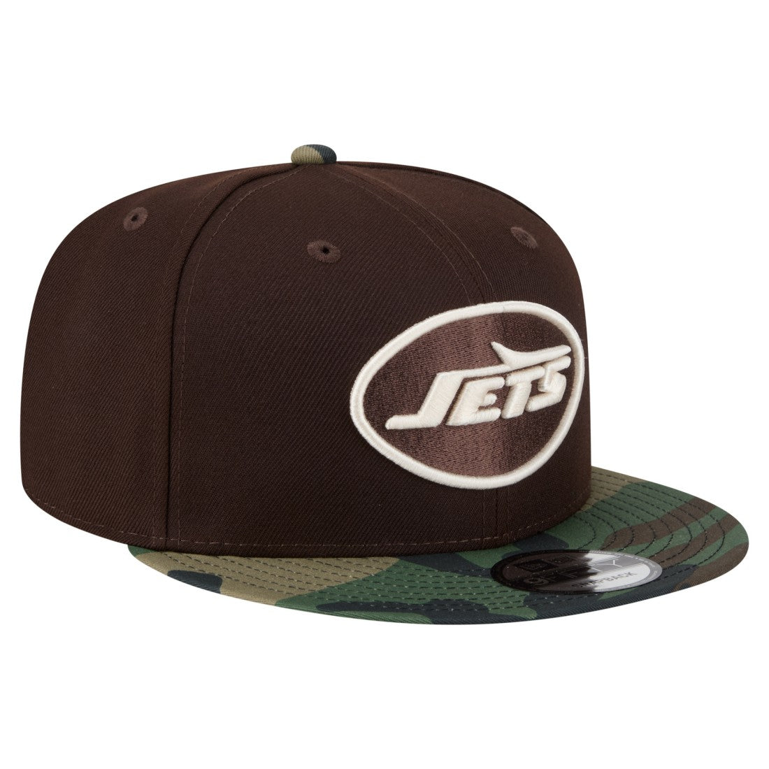 New York Jets Adult Burnt Wood Camo 9FIFTY Snapback Hat Dark Brown | NFL