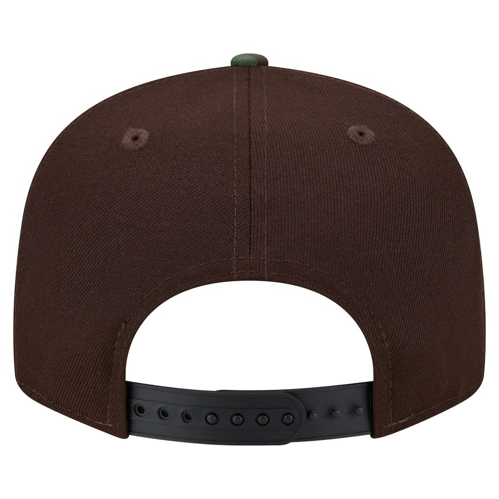 Philadelphia Eagles Adult Burnt Wood Camo 9FIFTY Snapback Hat Dark Brown | NFL