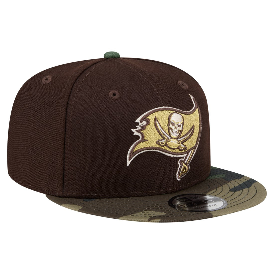 Tampa Bay Buccaneers Adult Burnt Wood Camo 9FIFTY Snapback Hat Dark Brown | NFL