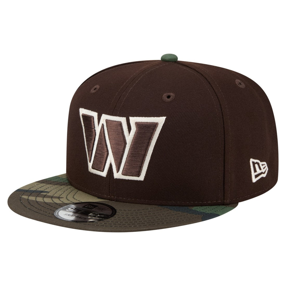 Washington Commanders Adult Burnt Wood Camo 9FIFTY Snapback Hat Dark Brown | NFL