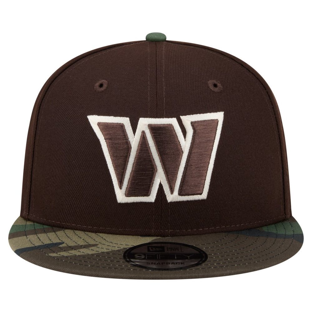 Washington Commanders Adult Burnt Wood Camo 9FIFTY Snapback Hat Dark Brown | NFL