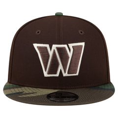 Washington Commanders Adult Burnt Wood Camo 9FIFTY Snapback Hat Dark Brown | NFL