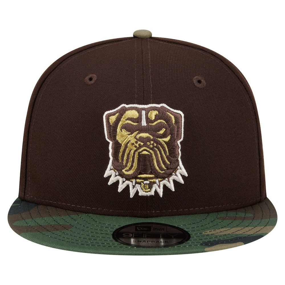 Cleveland Browns Adult Burnt Wood Camo 9FIFTY Snapback Hat Dark Brown | NFL