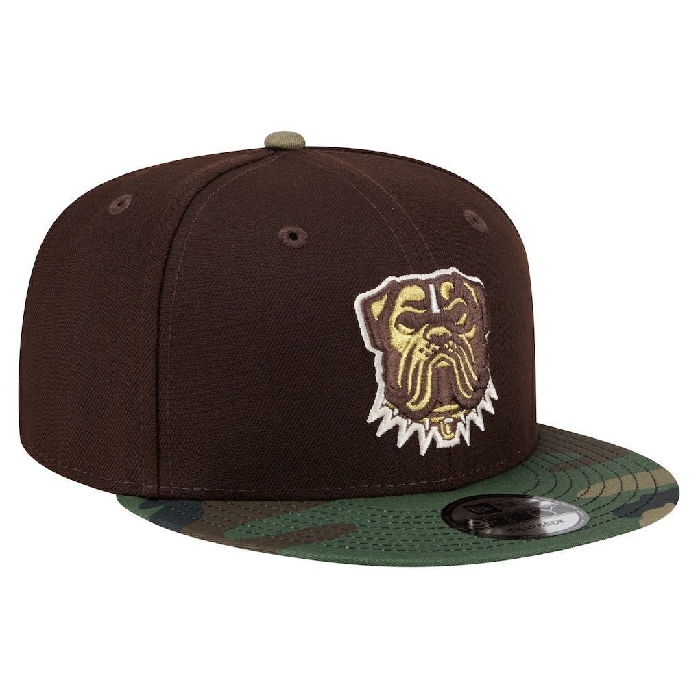 Cleveland Browns Adult Burnt Wood Camo 9FIFTY Snapback Hat Dark Brown | NFL