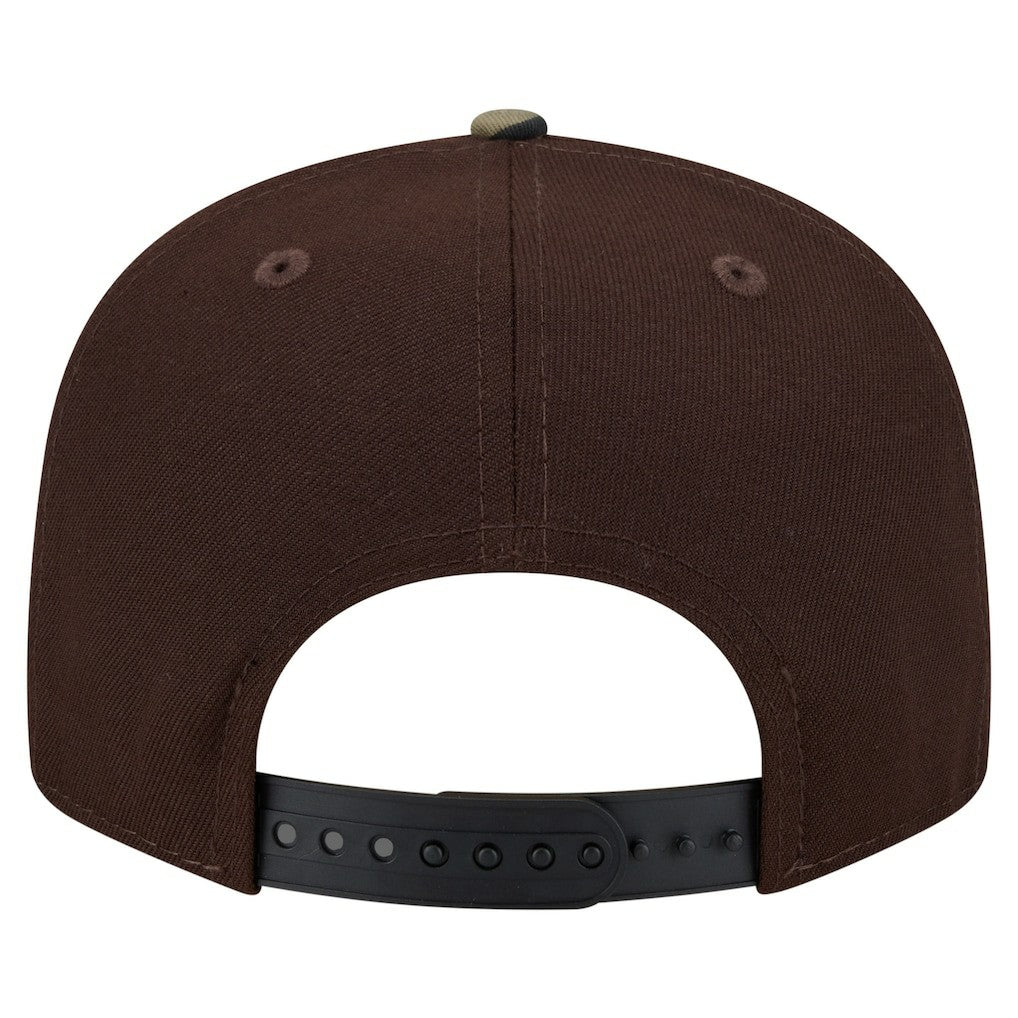 Buffalo Bills Adult Burnt Wood Camo 9FIFTY Snapback Hat Dark Brown | NFL