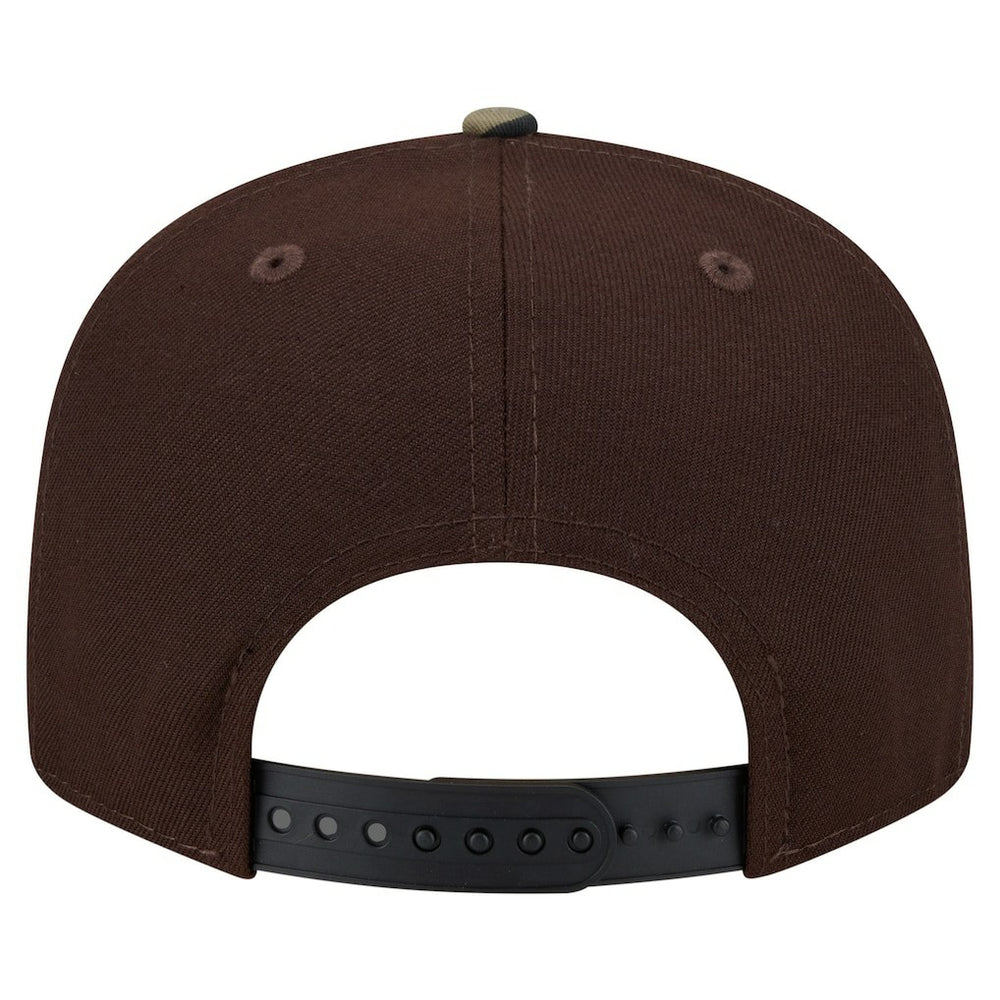 Buffalo Bills Adult Burnt Wood Camo 9FIFTY Snapback Hat Dark Brown | NFL