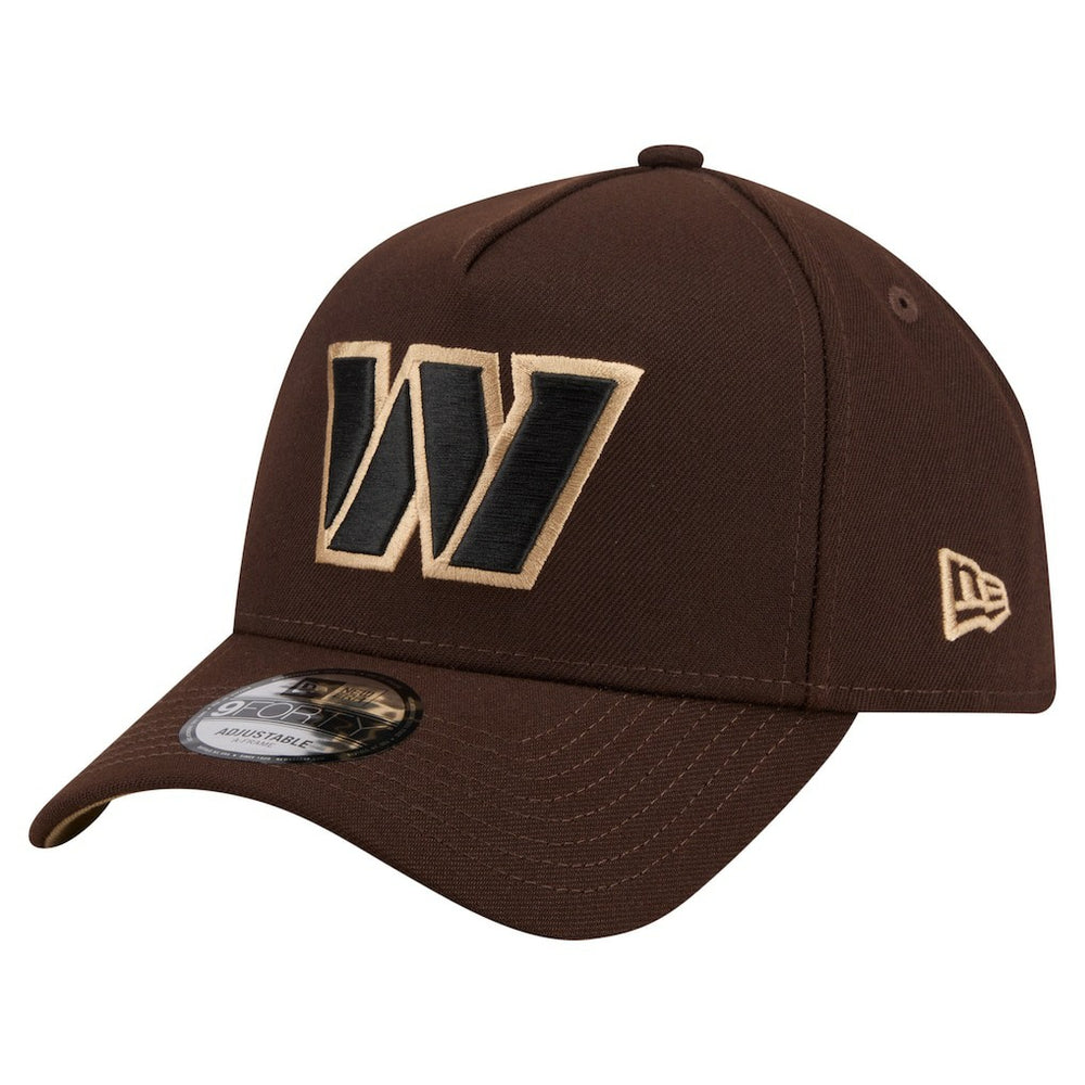 Washington Commanders New Era Burnt Wood A-Frame 9FORTY Adjustable Hat Dark Brown | NFL