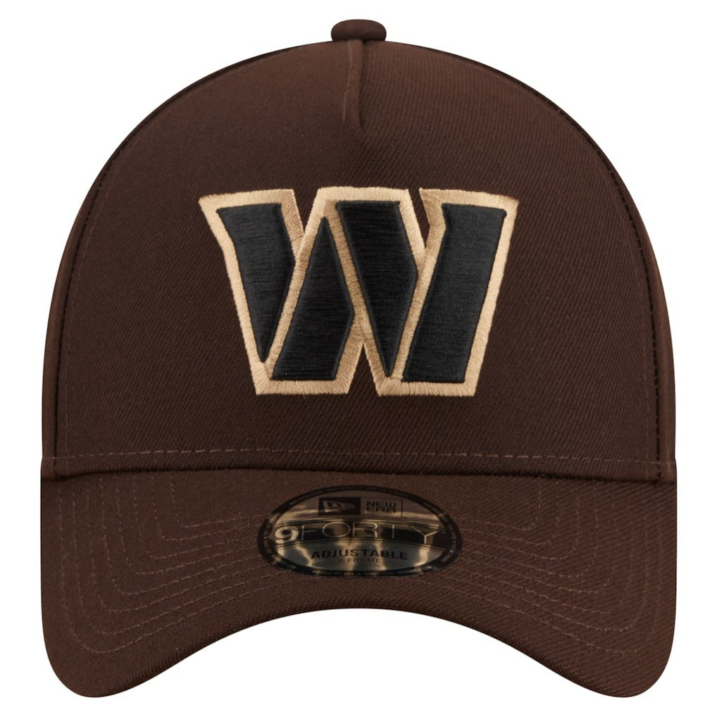 Washington Commanders New Era Burnt Wood A-Frame 9FORTY Adjustable Hat Dark Brown | NFL