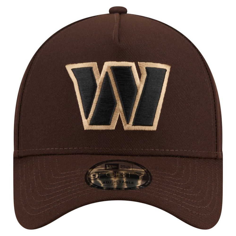 Washington Commanders New Era Burnt Wood A-Frame 9FORTY Adjustable Hat Dark Brown | NFL