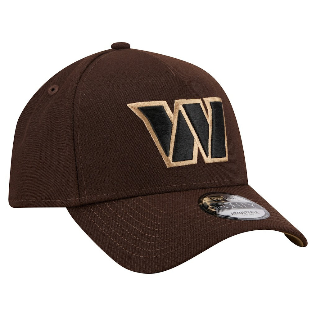 Washington Commanders New Era Burnt Wood A-Frame 9FORTY Adjustable Hat Dark Brown | NFL