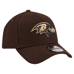Baltimore Ravens New Era Burnt Wood A-Frame 9FORTY Adjustable Hat Dark Brown | NFL
