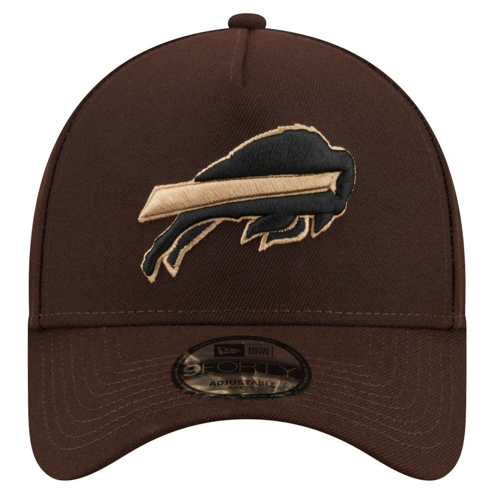 Buffalo Bills New Era Burnt Wood A-Frame 9FORTY Adjustable Hat Dark Brown | NFL