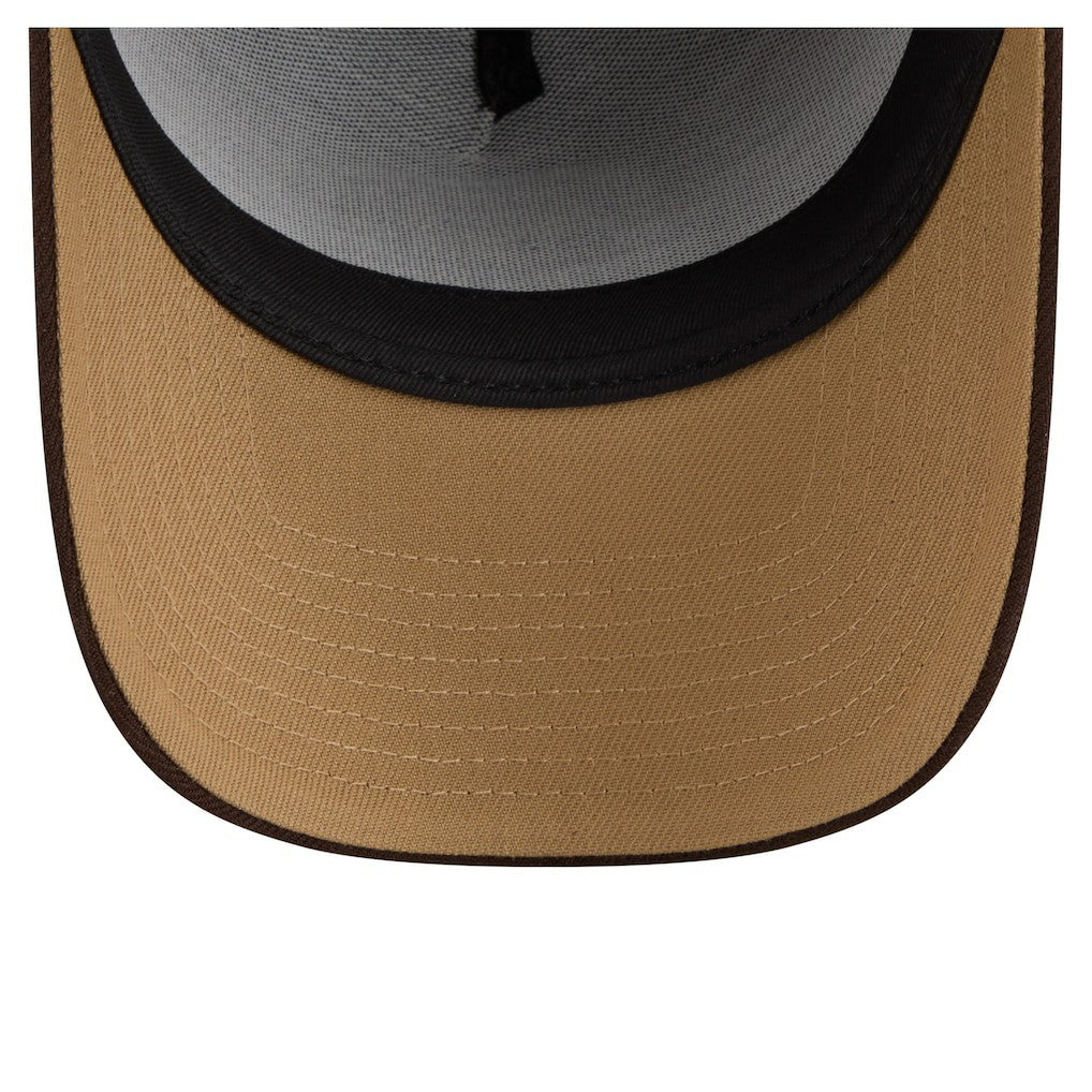 Cleveland Browns New Era Burnt Wood A-Frame 9FORTY Adjustable Hat Dark Brown | NFL