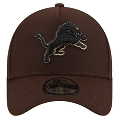 Detroit Lions New Era Burnt Wood A-Frame 9FORTY Adjustable Hat Dark Brown | NFL