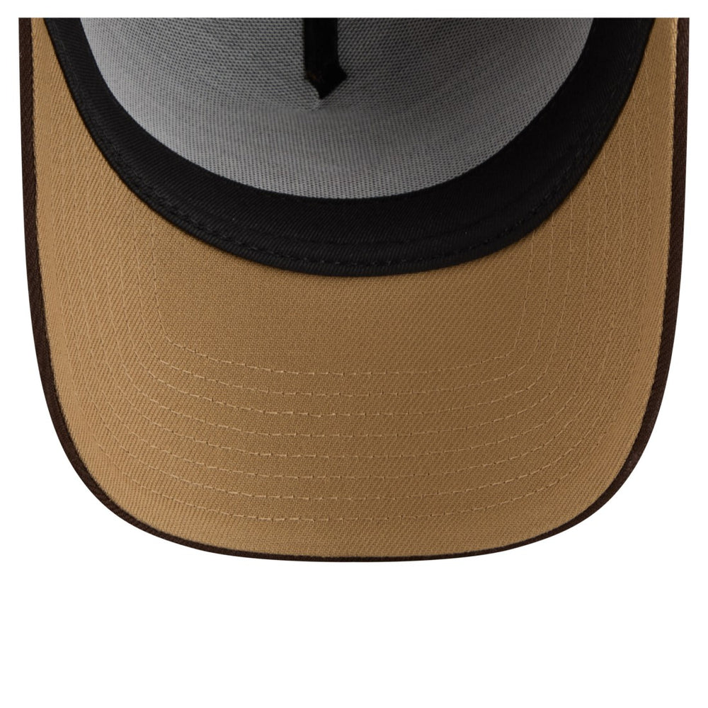 Green Bay Packers New Era Burnt Wood A-Frame 9FORTY Adjustable Hat Dark Brown | NFL